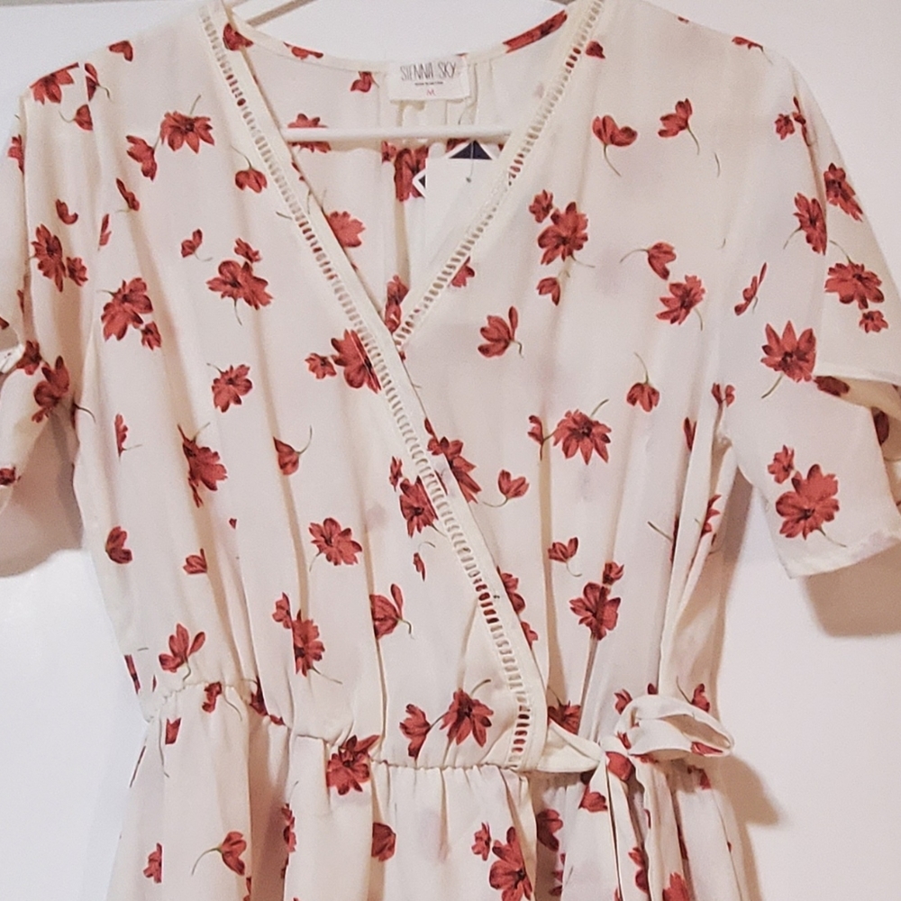 White Flowed Peplum Blouse